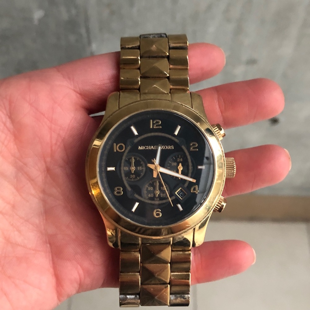 Michael Korda pyramid chronograph watch